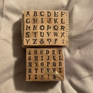 Set of 2 alphabet stamps